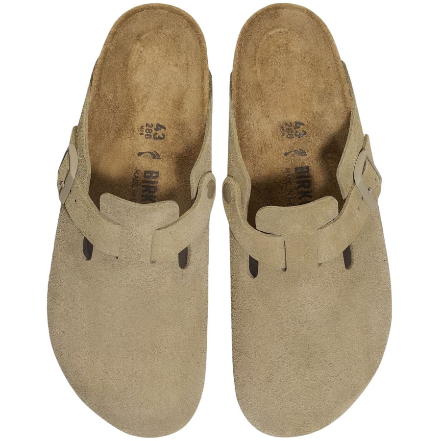 Birkenstock Boston BS Mules Khaki | Mainline Menswear us